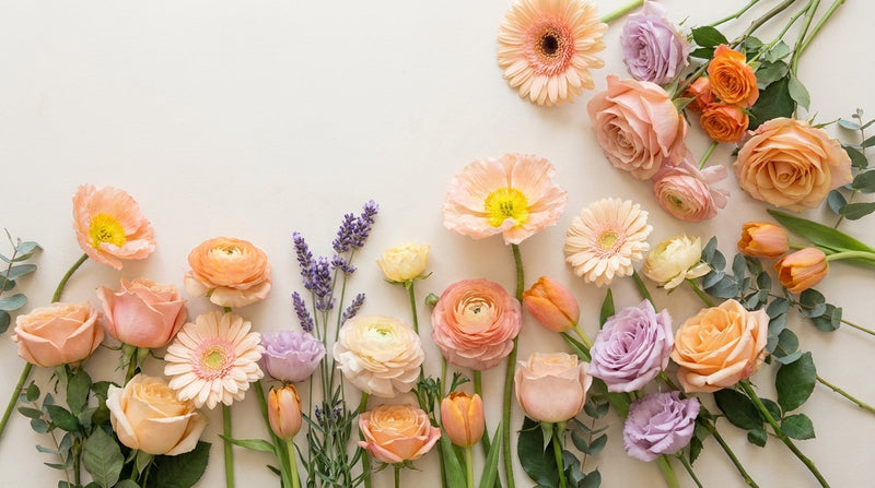 MBTI flower personality types - diverse colourful bouquets representing 16 personality types