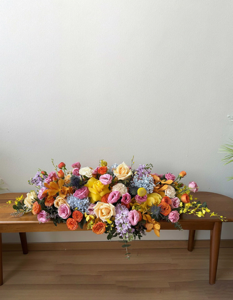 Fresh Table Centrepiece - Vibrant | Free Same-Day Flower Delivery Singapore