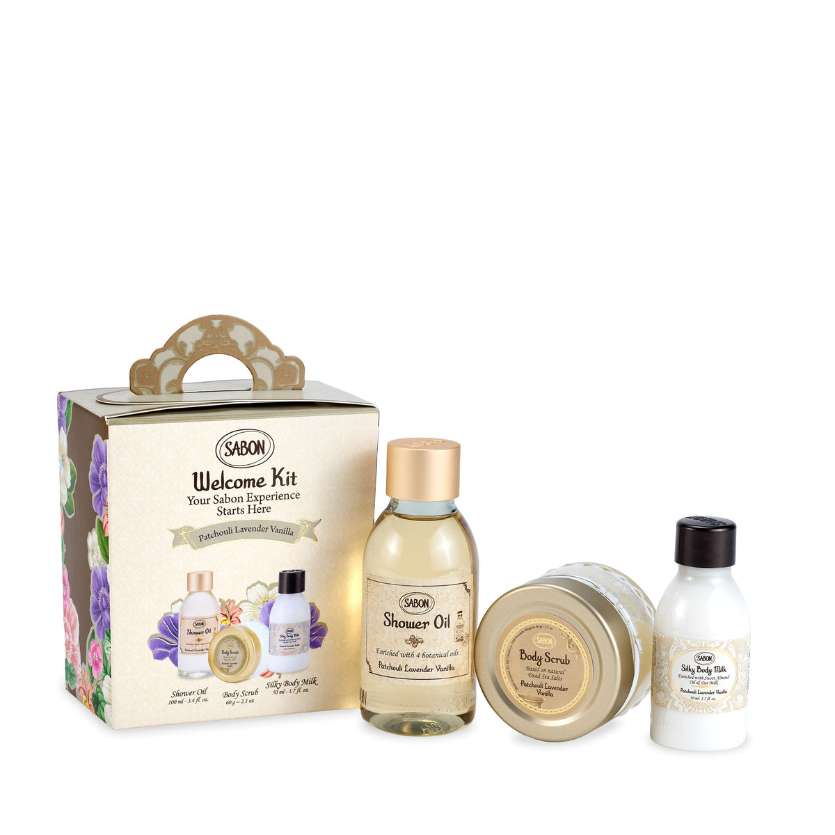 Sabon Body Care Welcome Kit - Patchouli Lavender Vanilla Scent - Gift Add-On | Windflower Florist Singapore