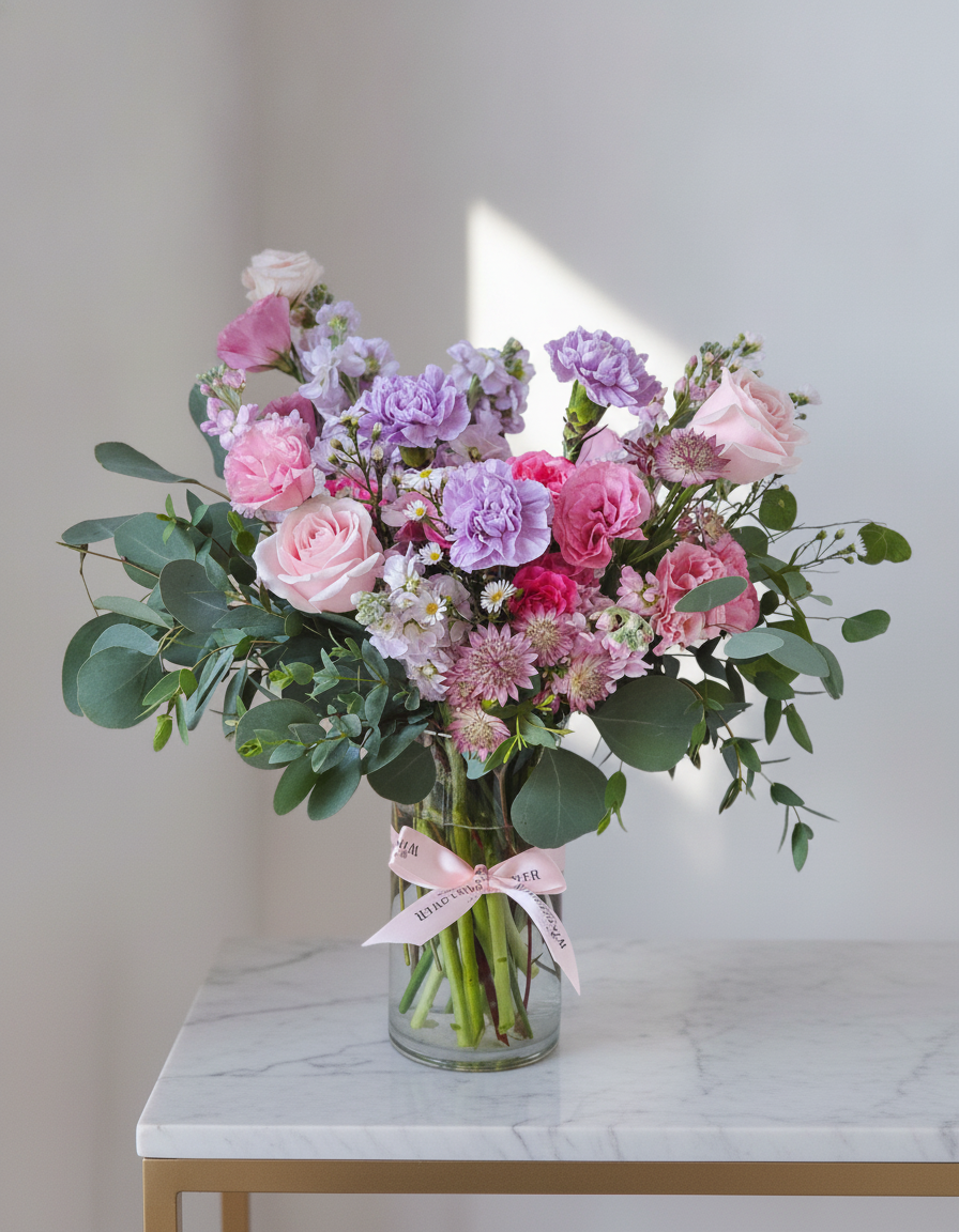 Filial Flower Vase Arrangement | Windflower Florist Singapore
