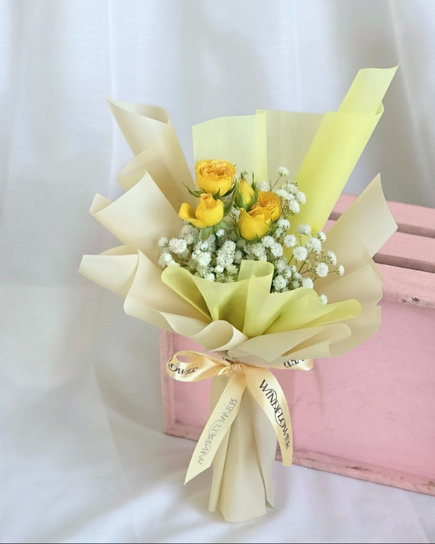 Give a Bunch - Yellow Hand Bouquet - View 3 | Windflower Florist
