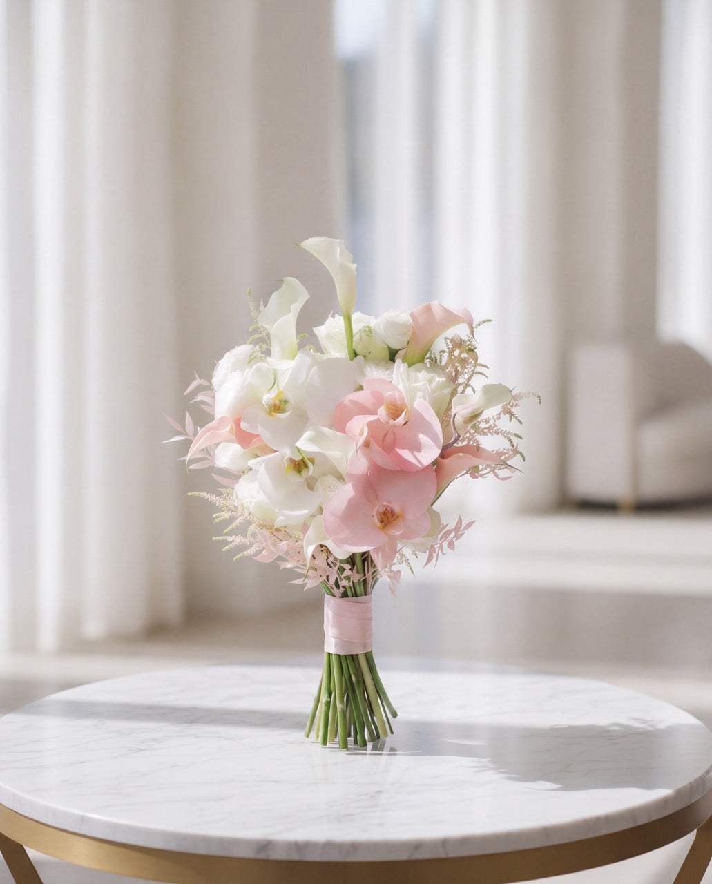 Blush Calla Bridal Bouquet