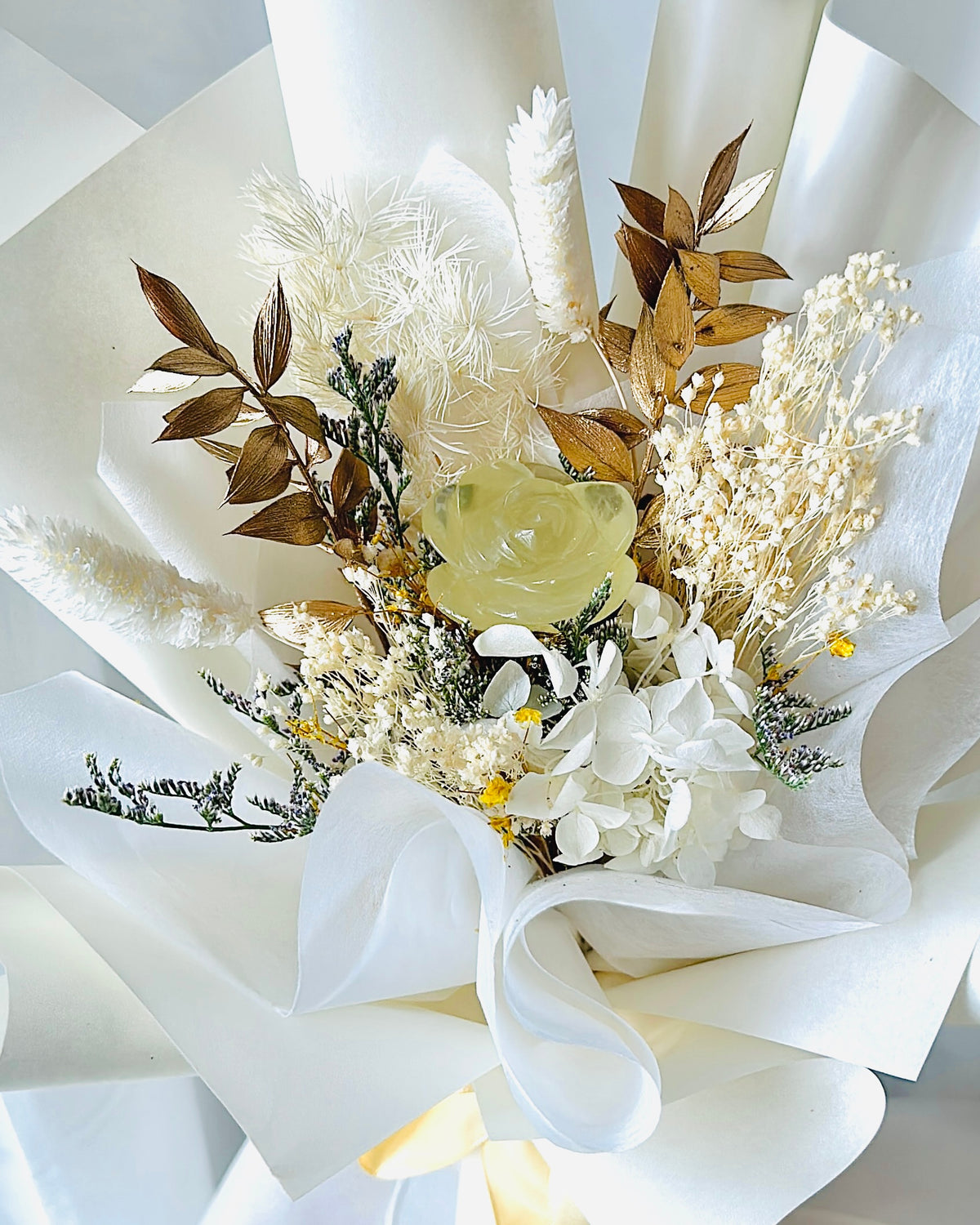 Windflower x CRZtales -  Abundant Citrine Dried Flower Bouquet