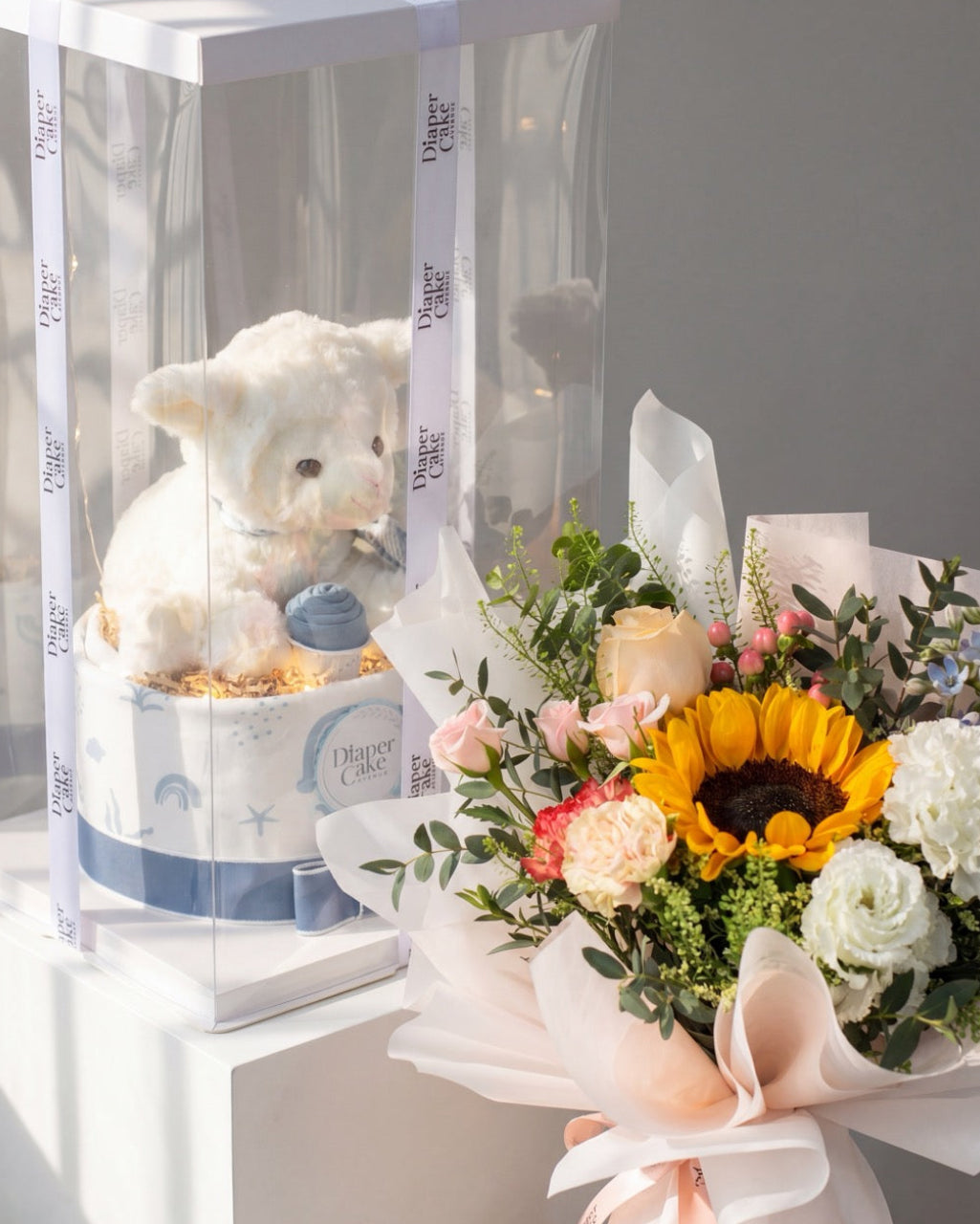 WF x Diaper Cake Avenue - Lamb Diaper Cake Bundle