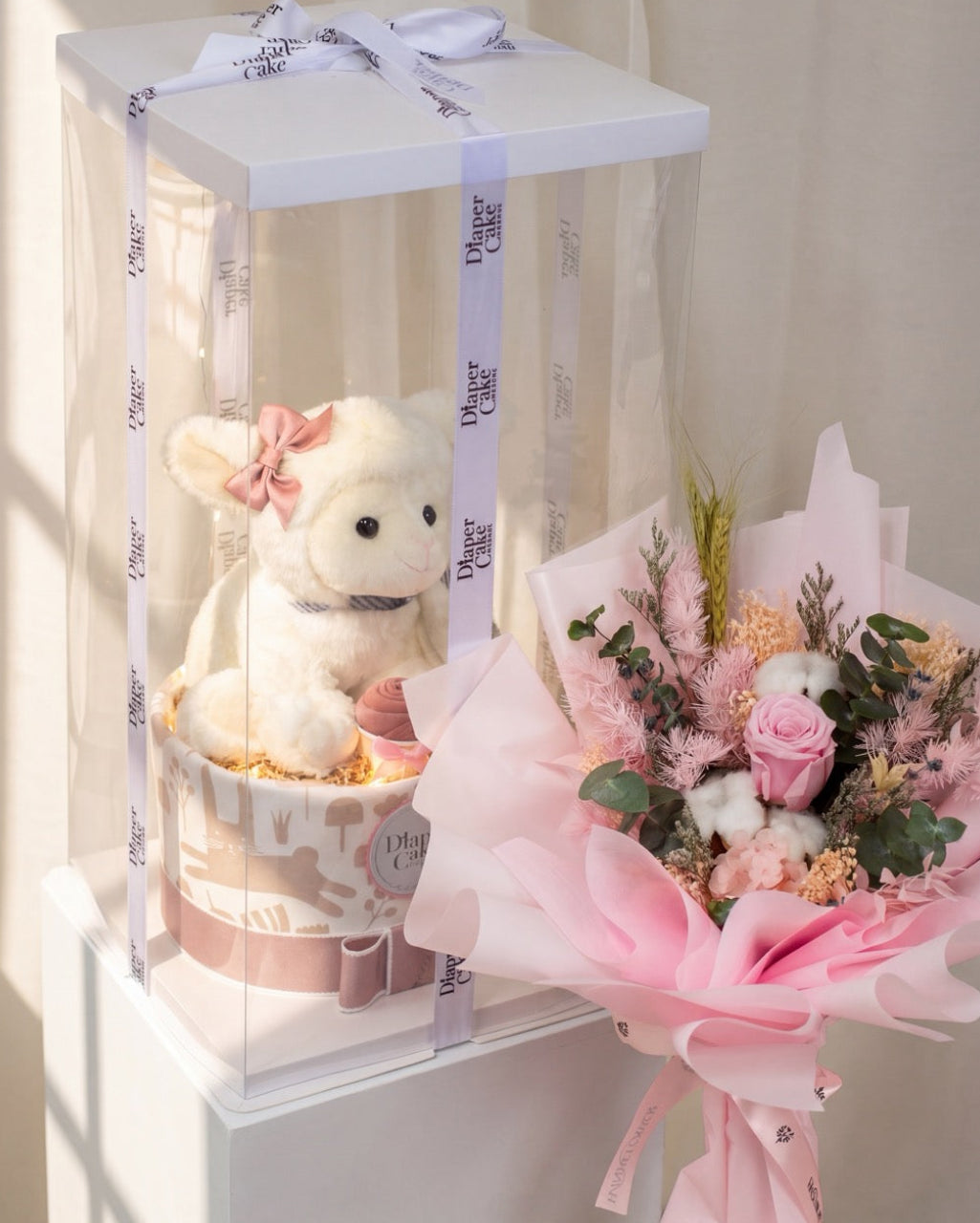 WF x Diaper Cake Avenue - Lamb Diaper Cake Bundle