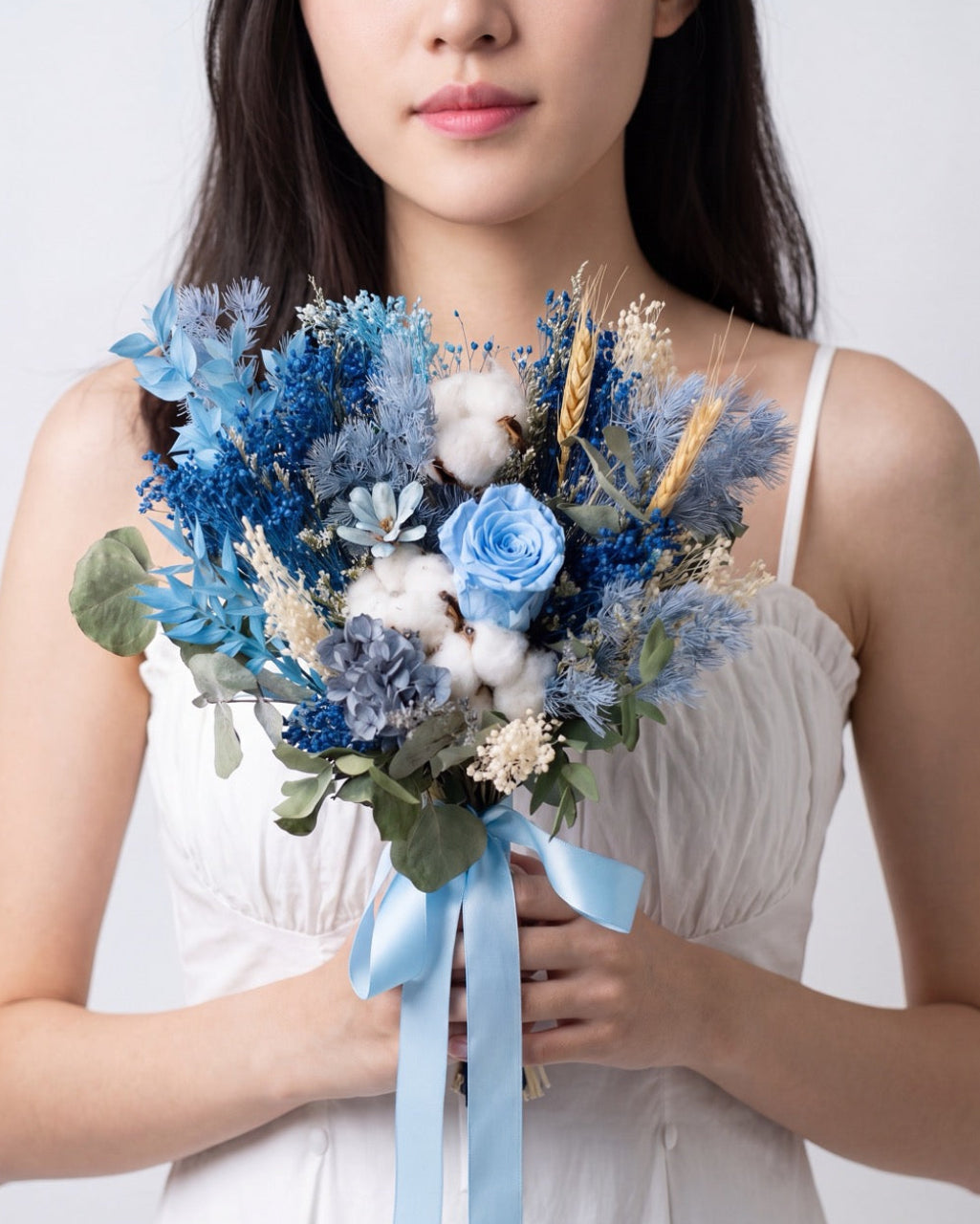 Eternal Blue Bridal Bouquet- Frontal