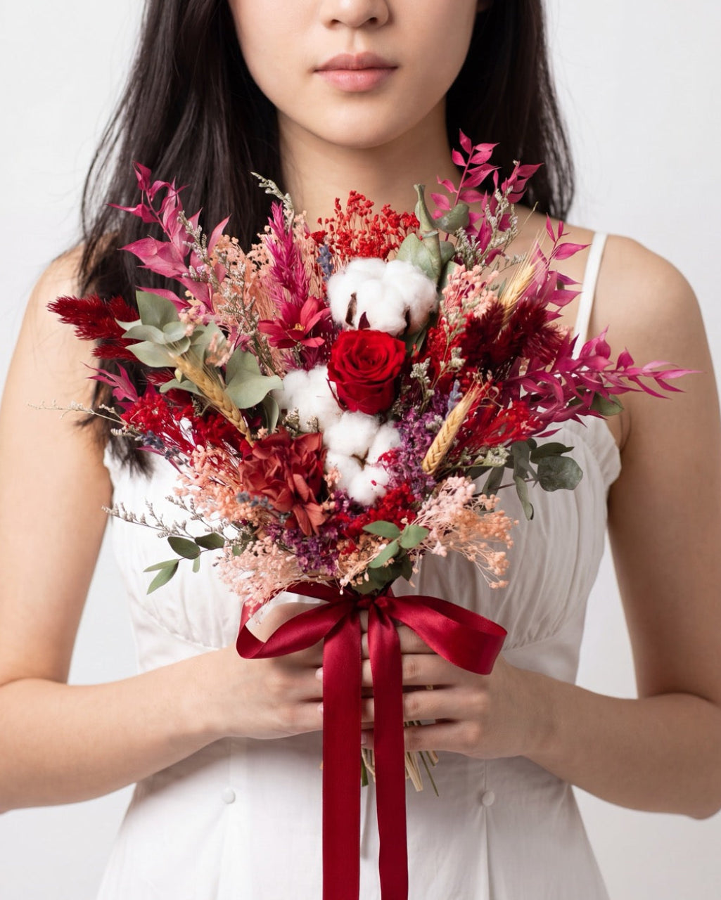 Eternal Red Bridal Bouquet- Frontal