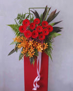 Auspicious Bloom Congratulatory Flower Stand | Free Same-Day Delivery Singapore