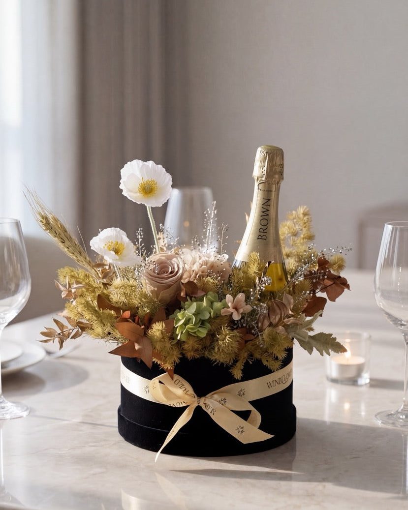 Boite De Fleur Moscato - Everblooms Preserved Flowers | Free Same-Day Flower Delivery Singapore