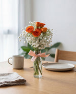Give a Bunch - Orange Hand Bouquet by Windflower Florist Singapore