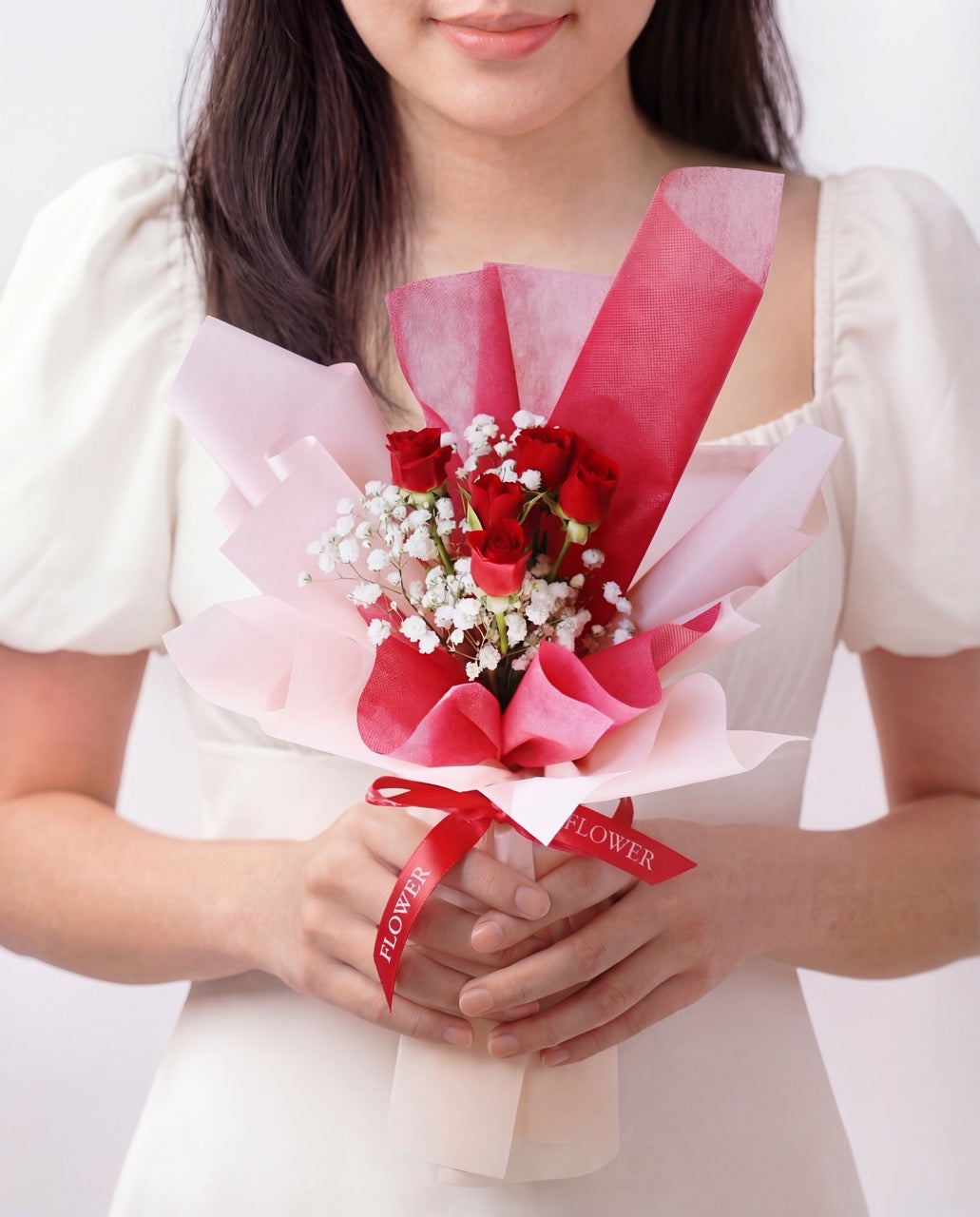 Give a Bunch - Red Hand Bouquet | Free Same-Day Flower Delivery Singapore