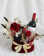 Boite De Fleur Red Wine - Everblooms Preserved Flowers by Windflower Florist Singapore
