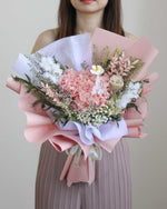 Bubblegum Reverie Hand Bouquet | Free Same-Day Flower Delivery Singapore