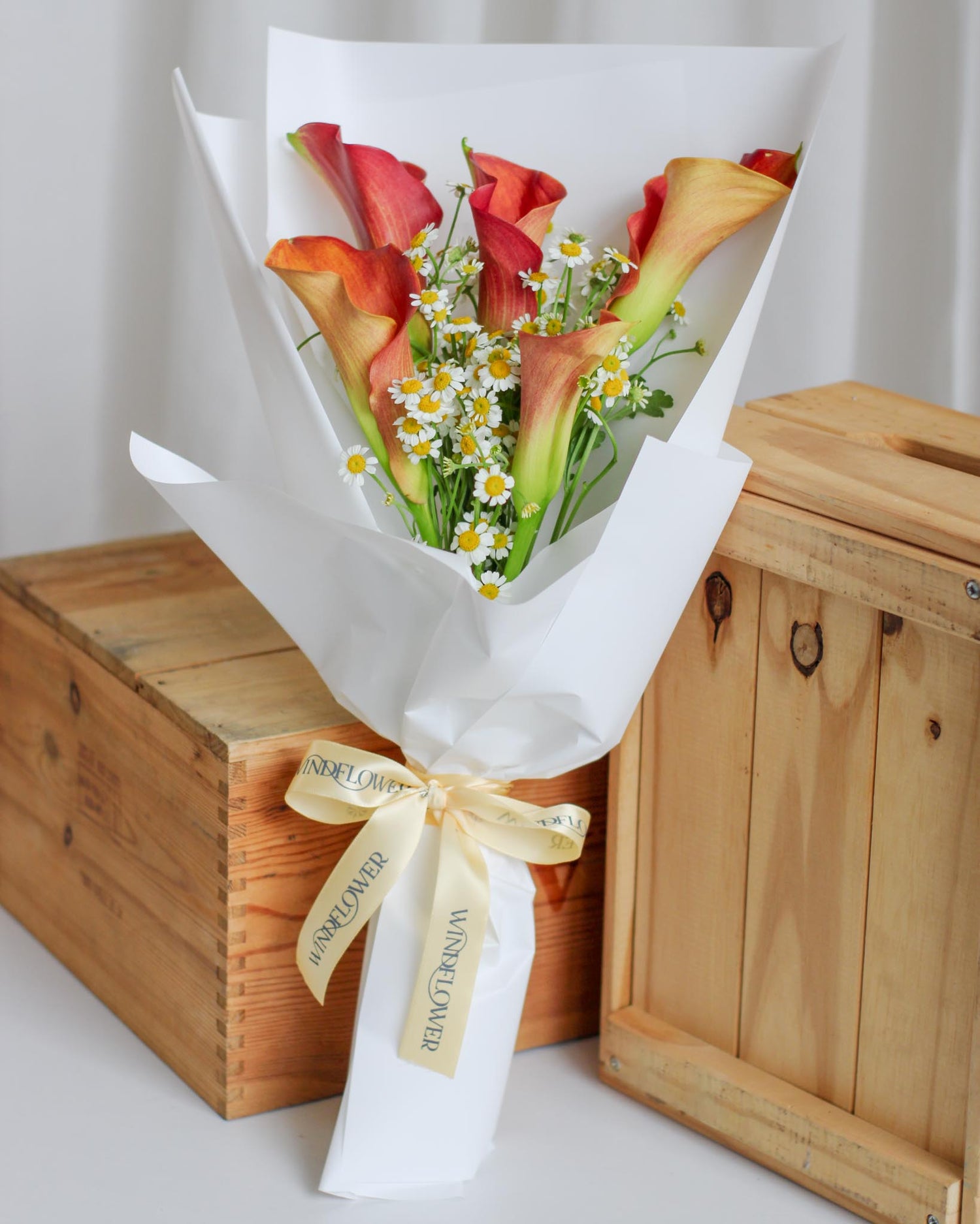 Calla Aura Hand Bouquet | Free Same-Day Flower Delivery Singapore