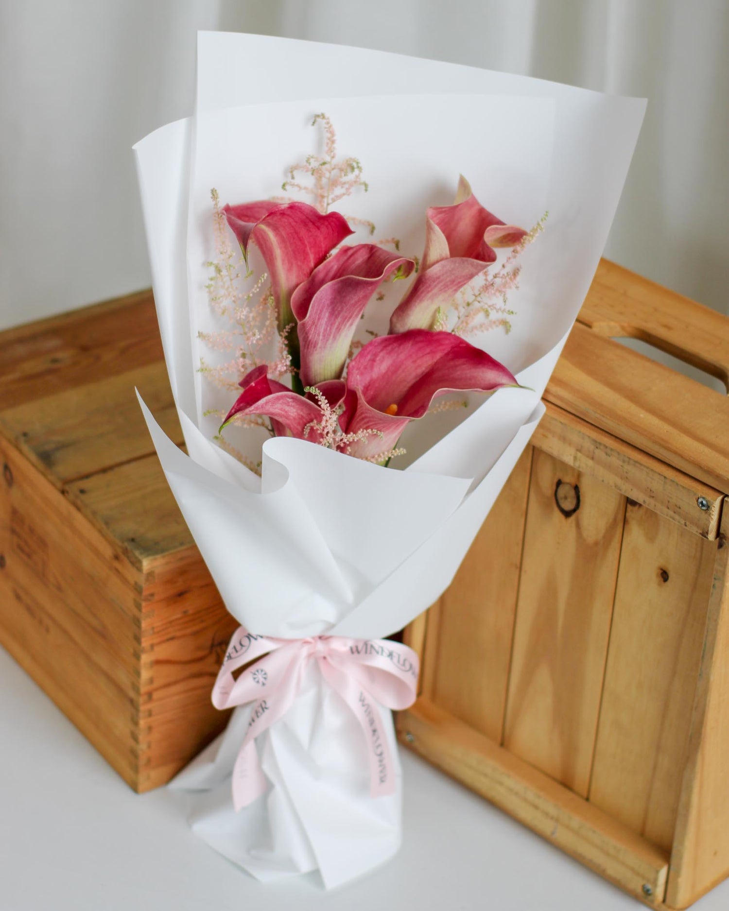 Calla Haven Hand Bouquet | Free Same-Day Flower Delivery Singapore