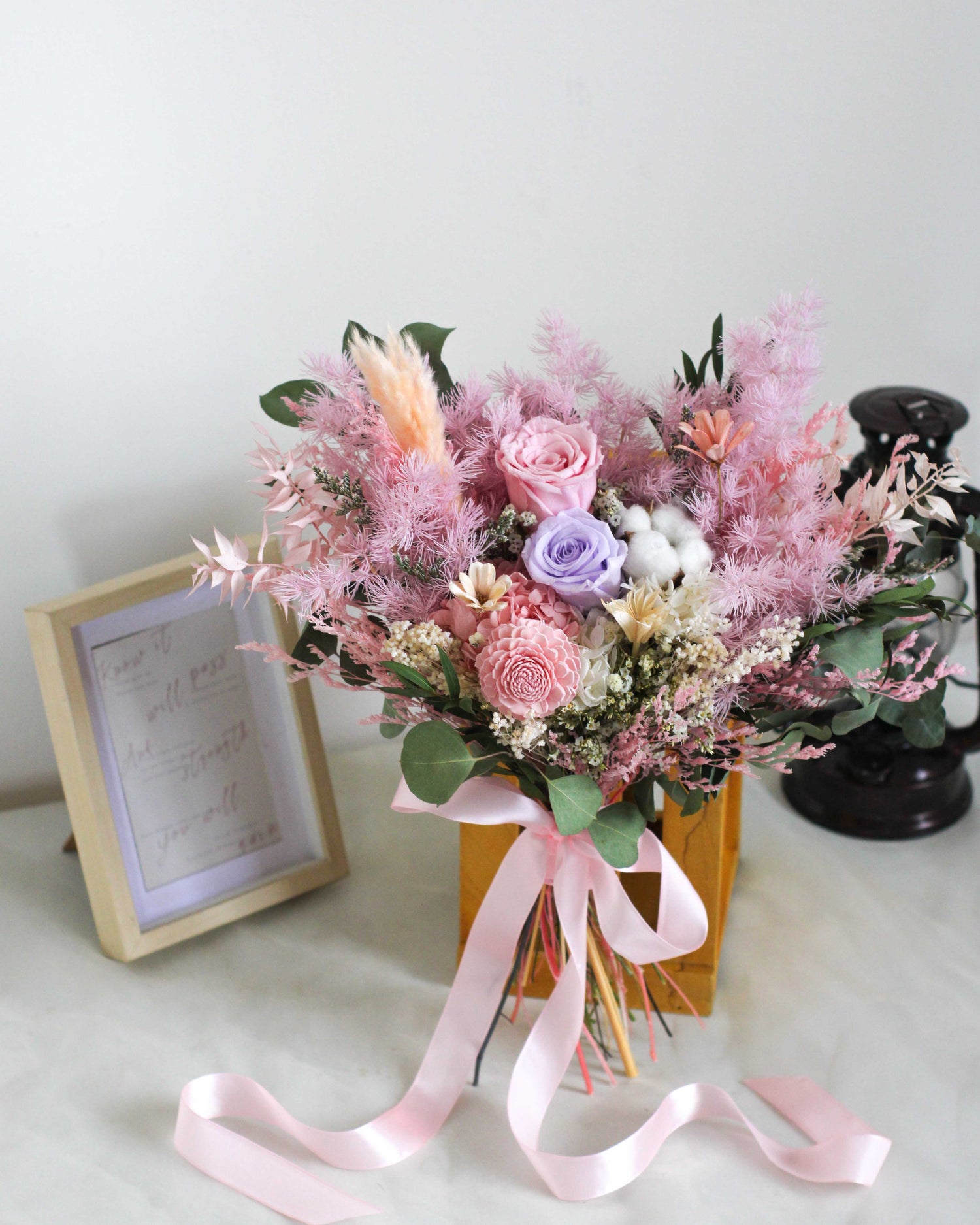 Blushing Cherub Bridal Bouquet- Frontal | Free Same-Day Flower Delivery Singapore