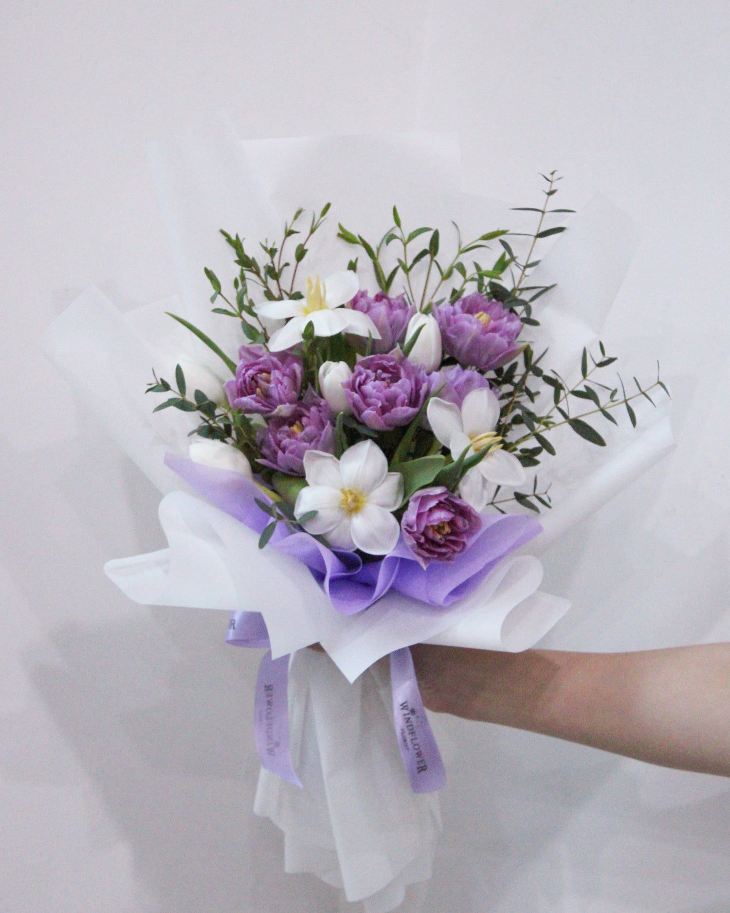 Perfect Love In Amethyst Hand Bouquet | Free Same-Day Flower Delivery Singapore