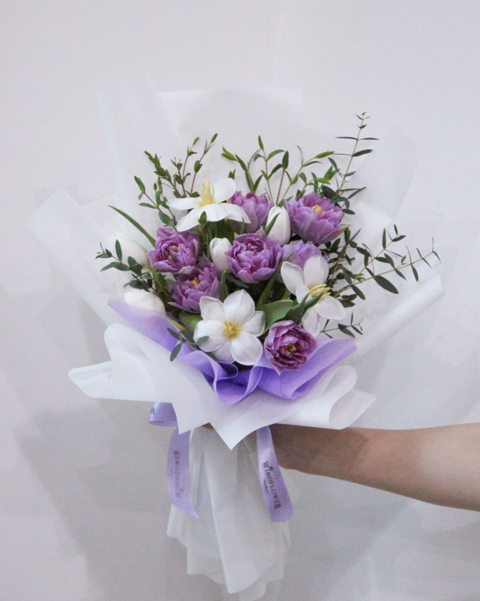 Perfect Love In Amethyst Hand Bouquet | Free Same-Day Flower Delivery Singapore