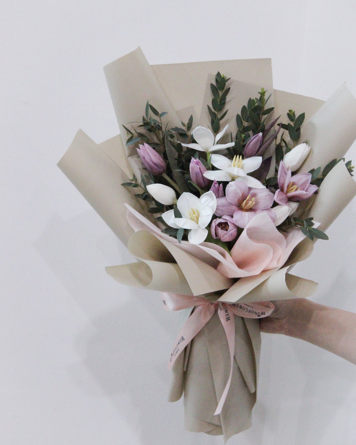 Perfect Love In Aragonite Hand Bouquet | Free Same-Day Flower Delivery Singapore