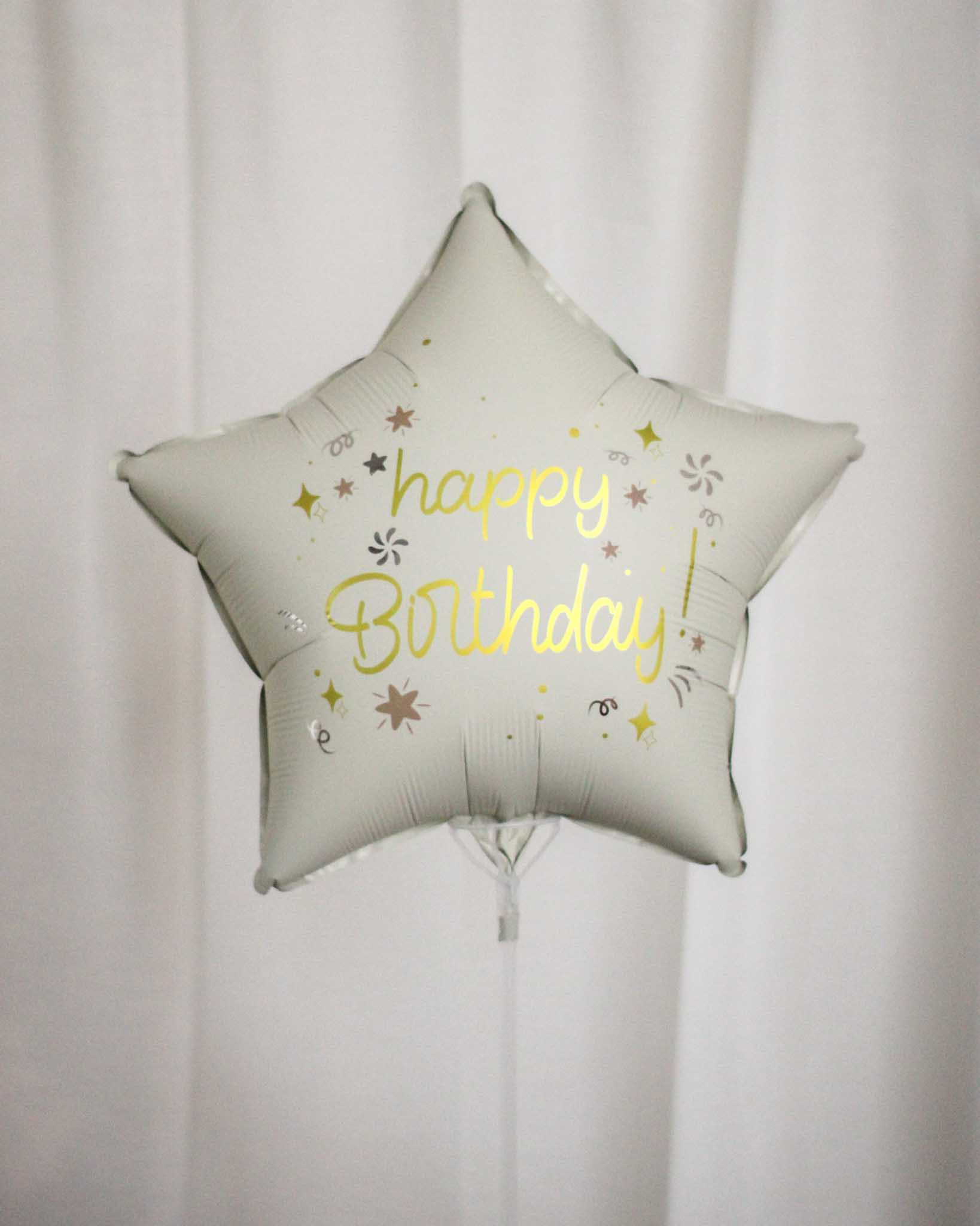 Happy Birthday Star Balloon - Gift Add-On | Windflower Florist Singapore