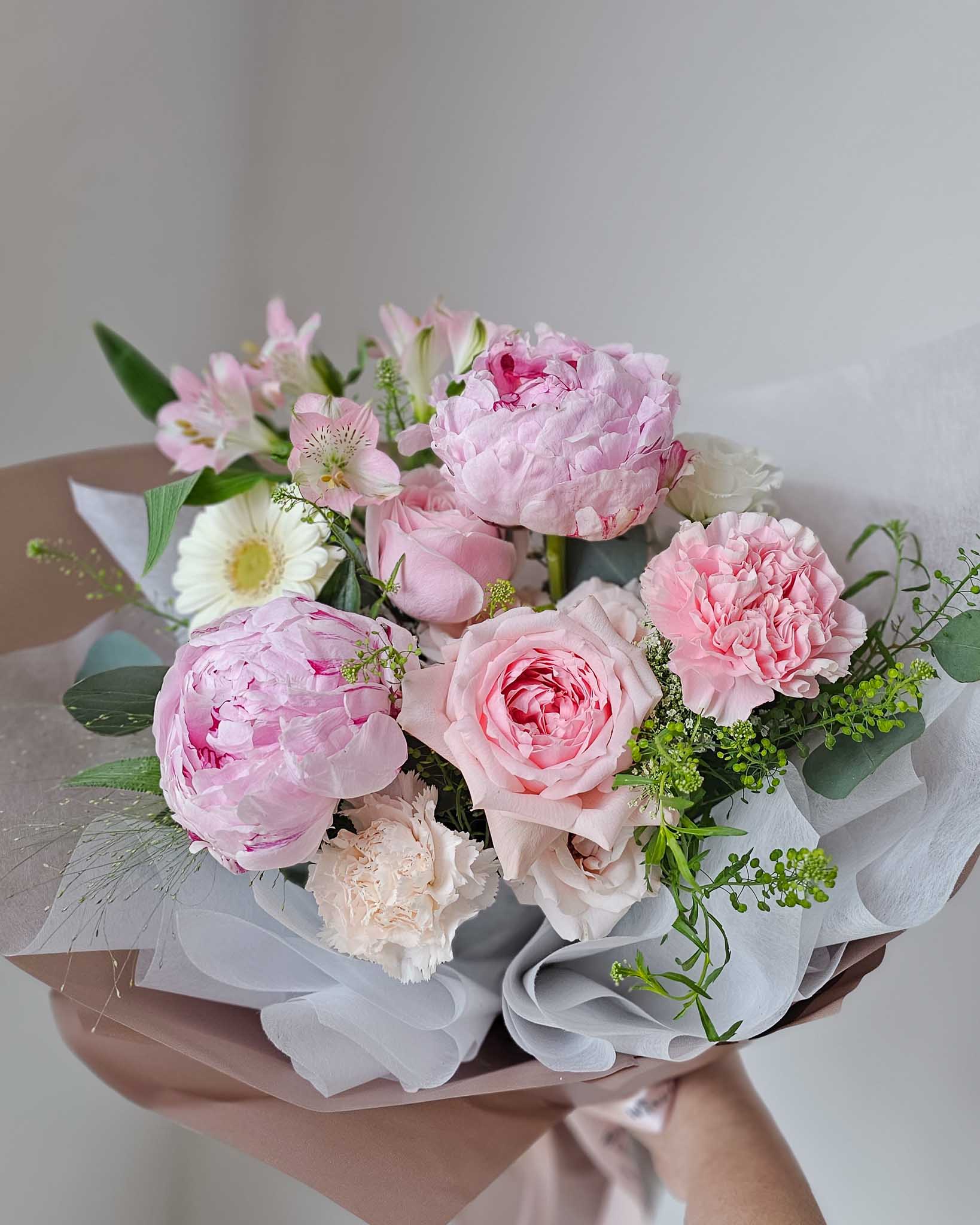 Blissful Blossoms Hand Bouquet by Windflower Florist Singapore