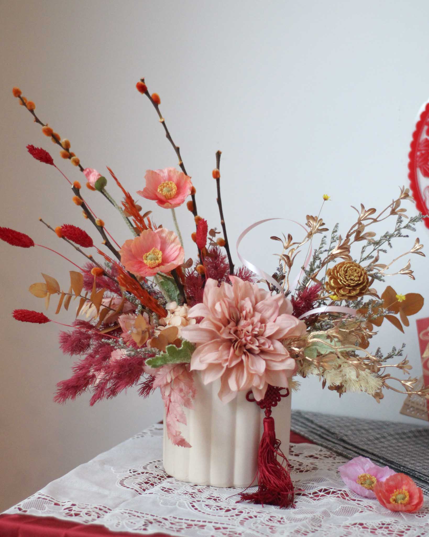 Baby's Breath, Gypsophila Preserved Pink Color, Dried Flowers, Dried Plants,  DIY Flower Arrangements, Wedding Bouquet Supplies 