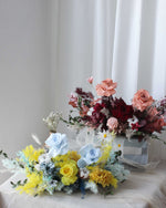 Preserved and Dried Table Centrepiece Frontal- Summer by Windflower Florist Singapore
