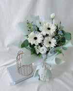 Daisy-Me-Rolling in White Hand Bouquet - View 3 | Windflower Florist