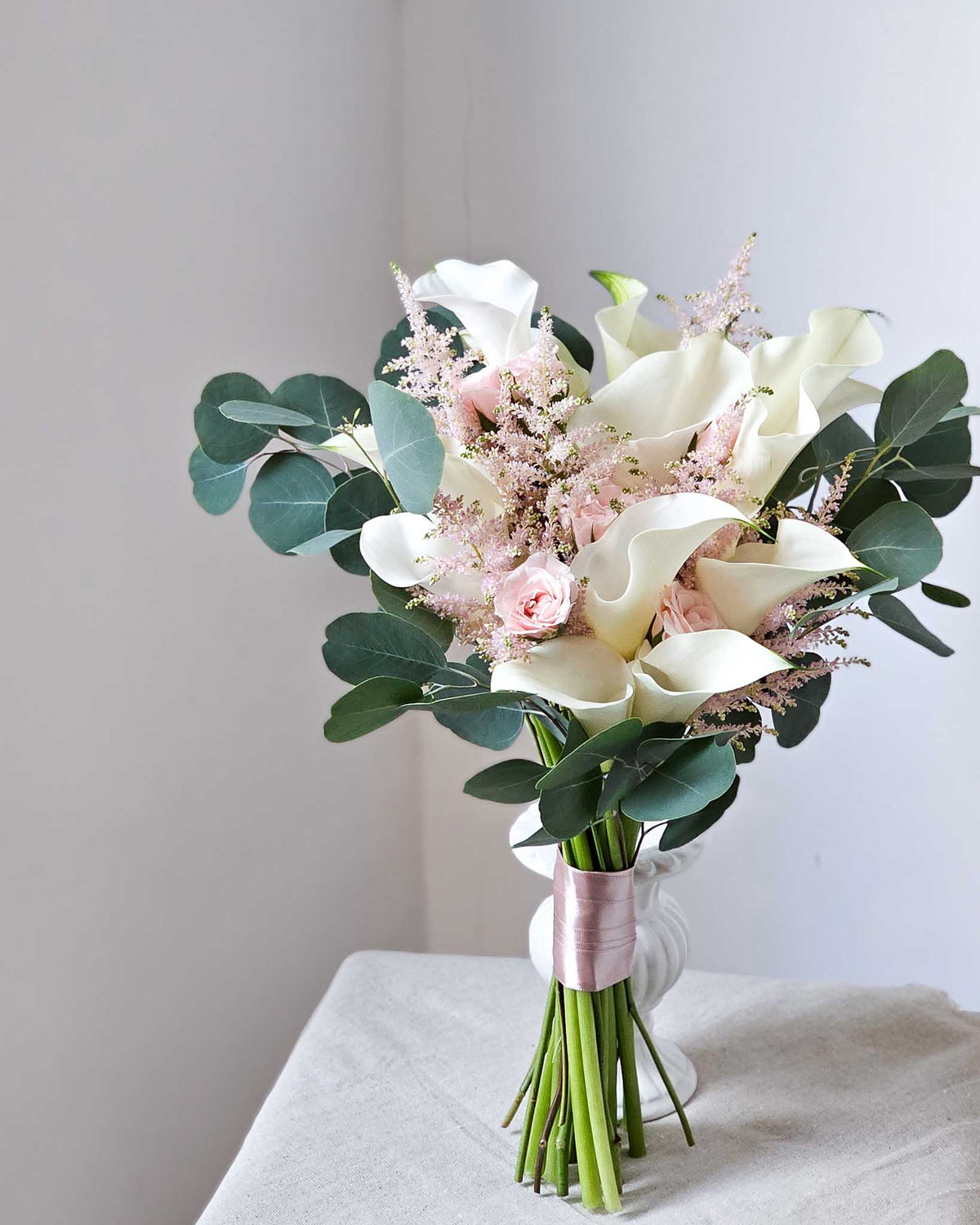 Korean Style Calla Lilies Bridal Bouquet - Sweet