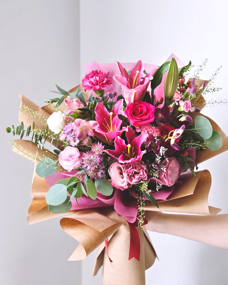 Lily's Garden Hand Bouquet | Free Same-Day Flower Delivery Singapore