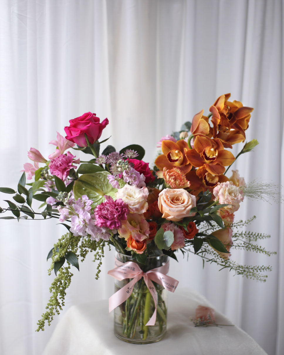 Sayang Oren Vase by Windflower Florist Singapore