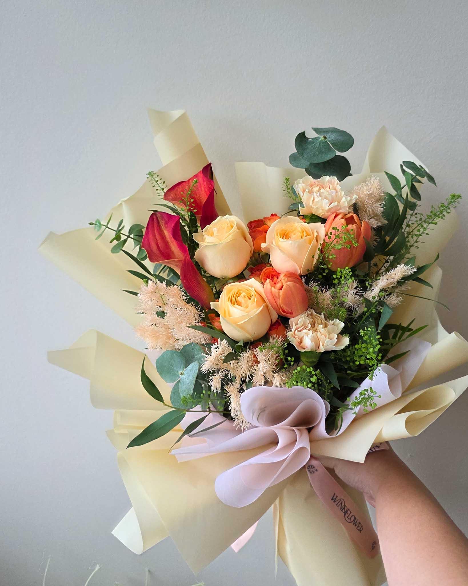 Infinity Love In Champagne Hand Bouquet by Windflower Florist Singapore