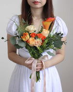 Infinity Champagne Bridal Bouquet - Frontal by Windflower Florist Singapore