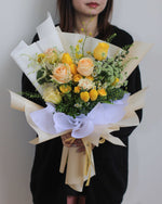 Yellow Quartz Hand Bouquet | Free Same-Day Flower Delivery Singapore