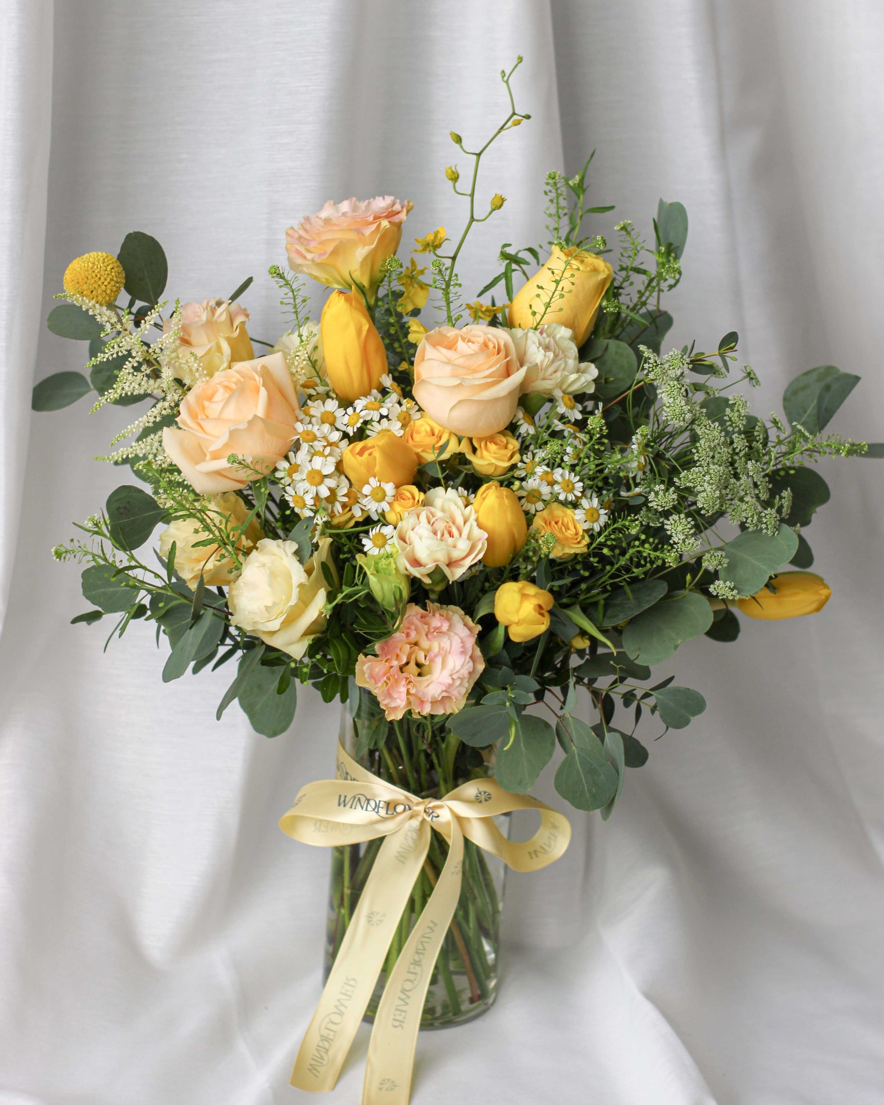 Yellow Quartz Hand Bouquet by Windflower Florist Singapore
