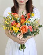 Marigold Bridal Bouquet - Frontal by Windflower Florist Singapore