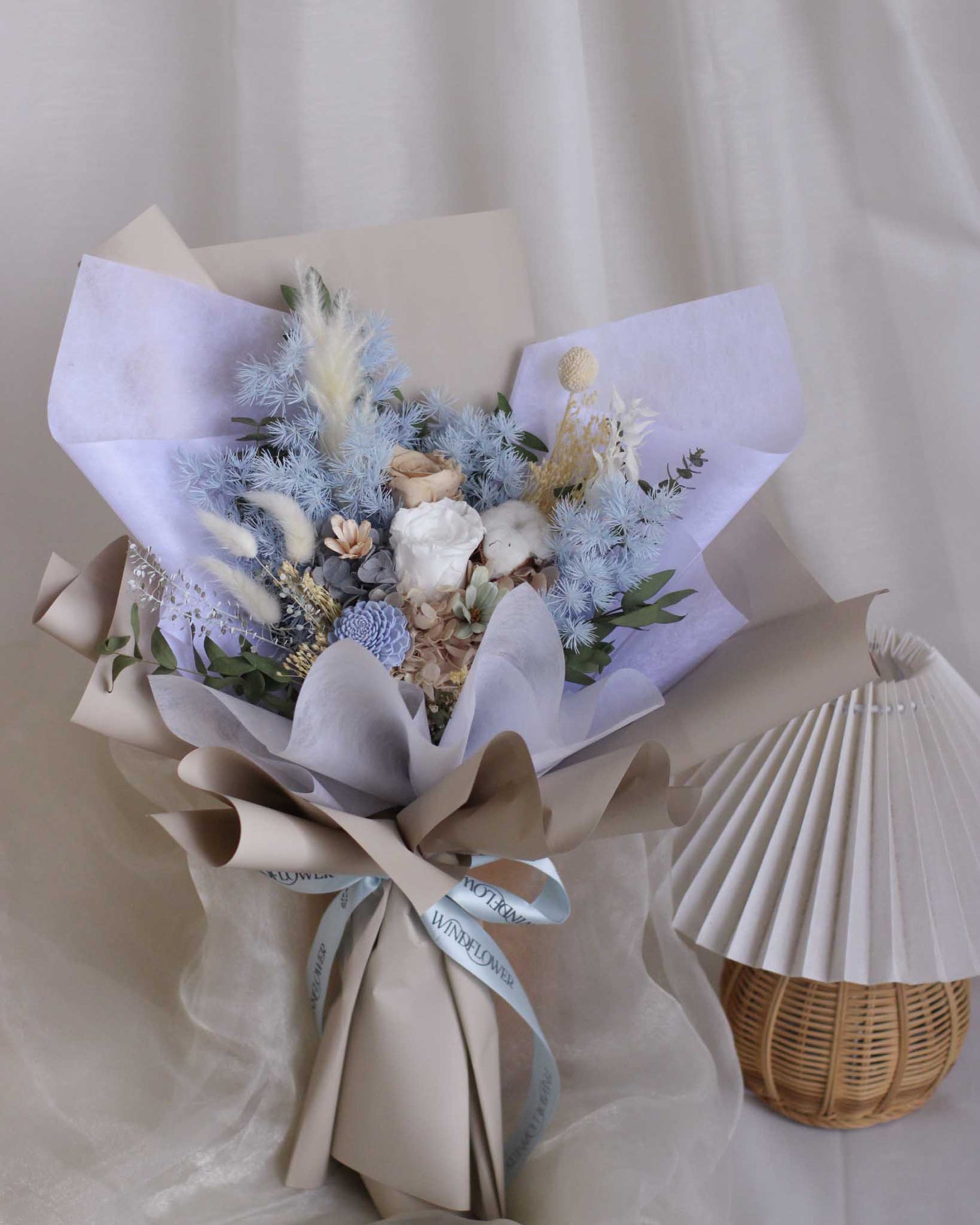 Moonlit Cherub Hand Bouquet | Free Same-Day Flower Delivery Singapore