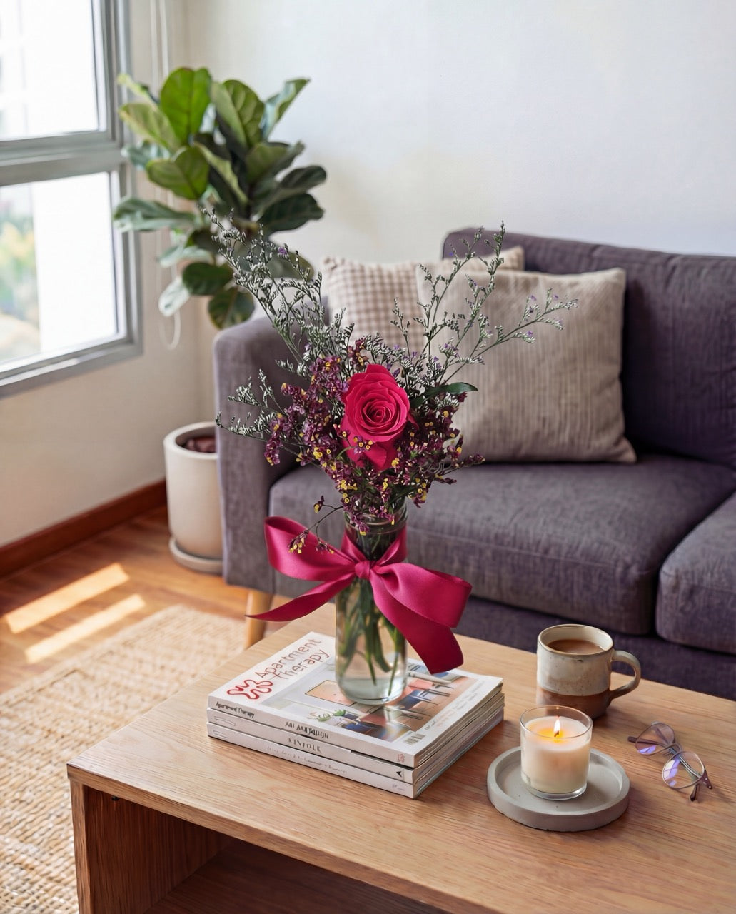 My One and Only - Hot Pink Hand Bouquet by Windflower Florist Singapore