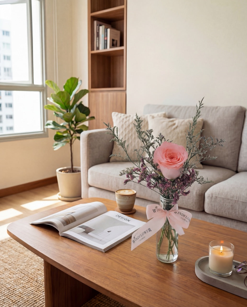 My One and Only - Pink Hand Bouquet by Windflower Florist Singapore