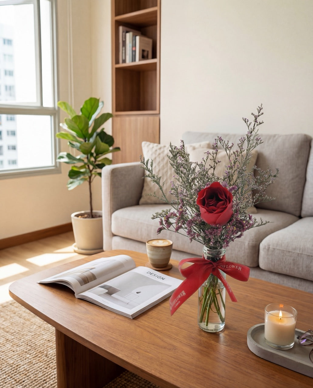 My One and Only - Red Hand Bouquet by Windflower Florist Singapore