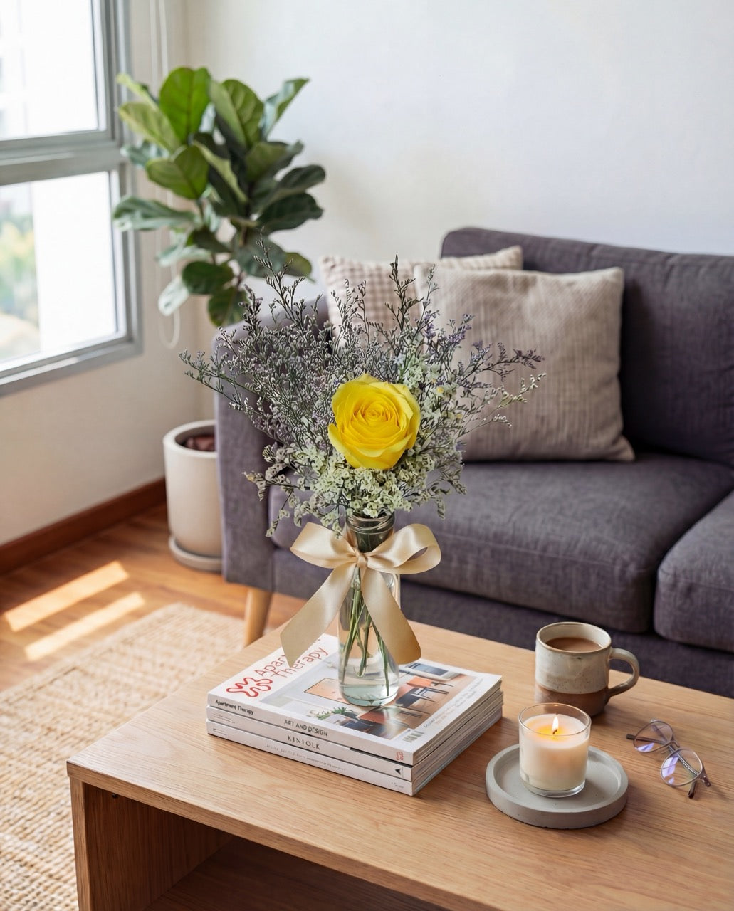 My One and Only - Yellow Hand Bouquet by Windflower Florist Singapore