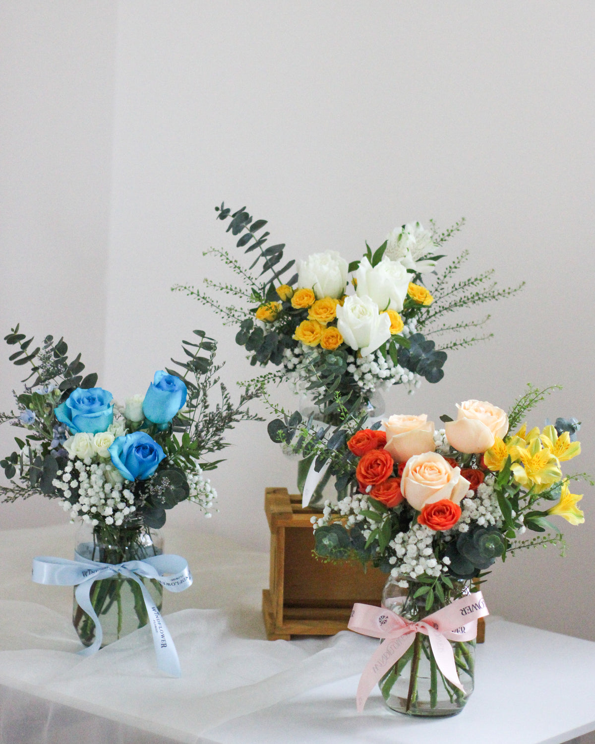 Sapphire Hearts Hand Bouquet - View 3 | Windflower Florist