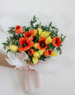 Perfect Love In Amber Hand Bouquet by Windflower Florist Singapore