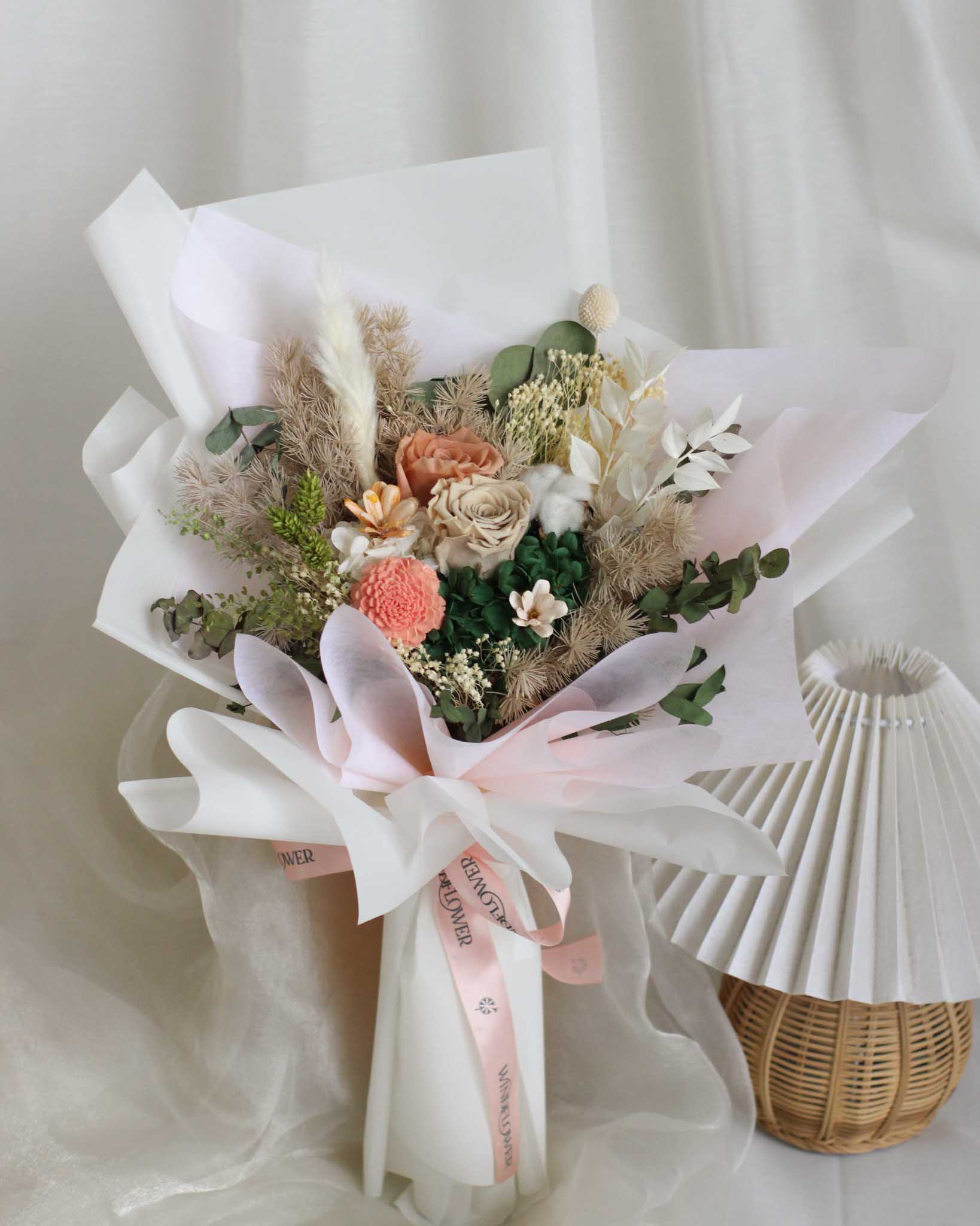Sage Cherub Hand Bouquet - View 3 | Windflower Florist