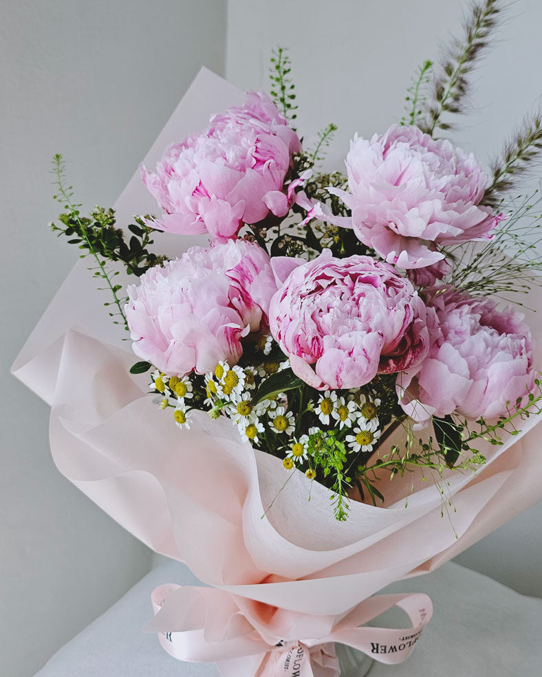 Seasonal Picks - Pink Peony Flower Arrangement | Free Same-Day Flower Delivery Singapore