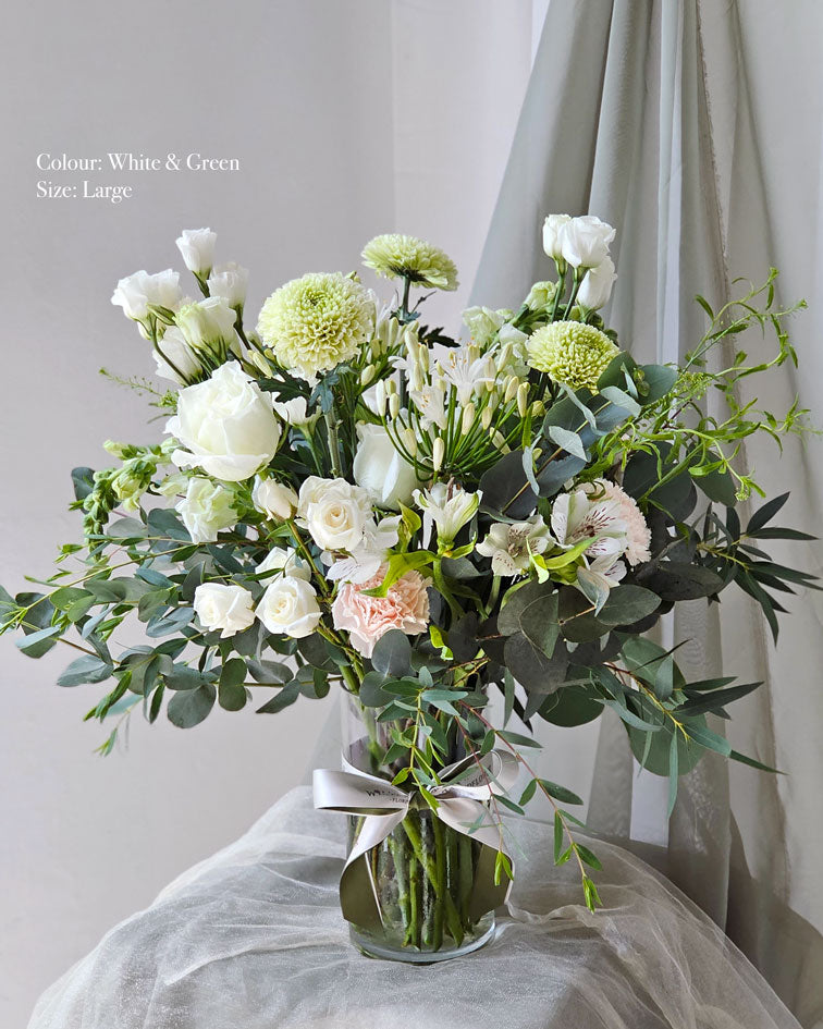 Subscription Flowers - Glass Vase | Free Same-Day Flower Delivery Singapore