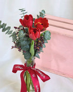 Tulip Red Hand Bouquet by Windflower Florist Singapore