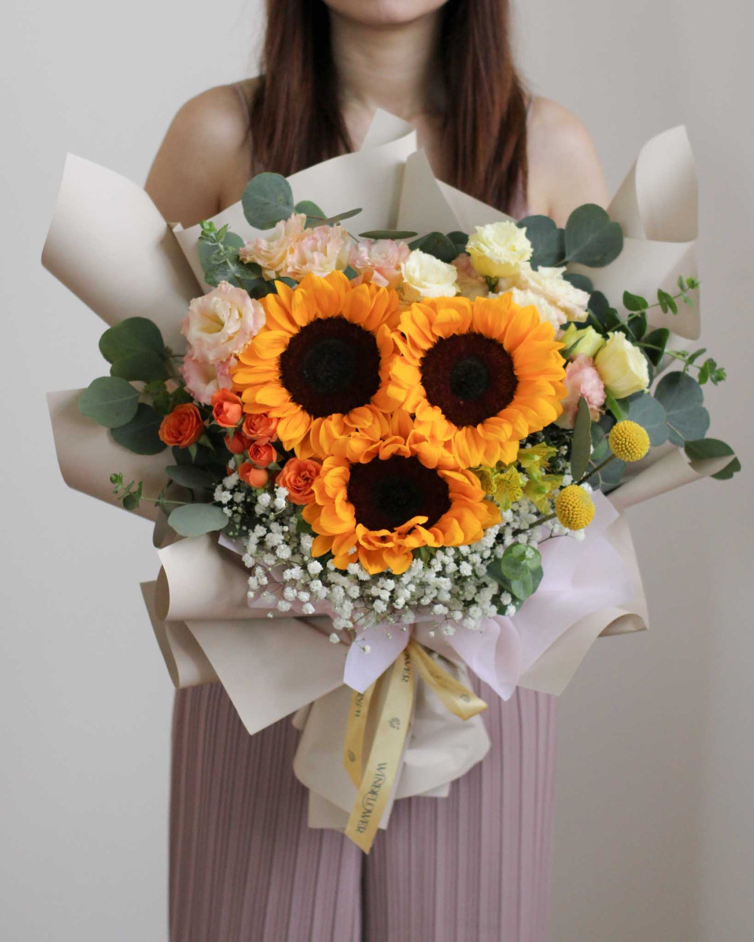 Widest Smile Hand Bouquet | Free Same-Day Flower Delivery Singapore