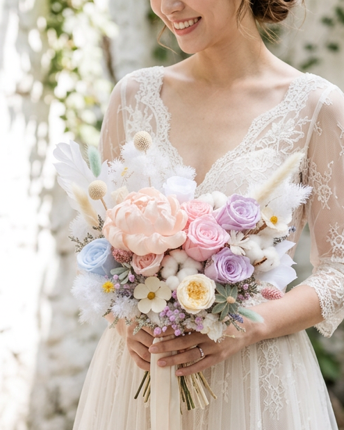 Preserved & Dried Bridal Bouquet | Windflower Florist Wedding
