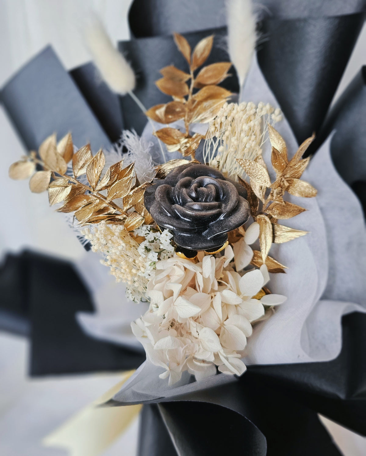 Windflower x CRZtales -  Enchanted Obsidian Dried Flower Bouquet